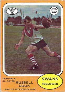 1973 Scanlens VFL #68 Russell Cook Front